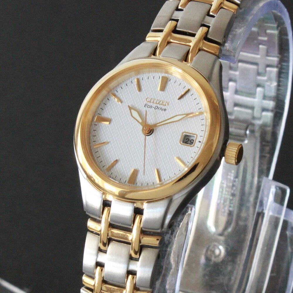 Eco Drive Women's Silhouette Calendar Two Tone 25mm - Picture 7 of 12